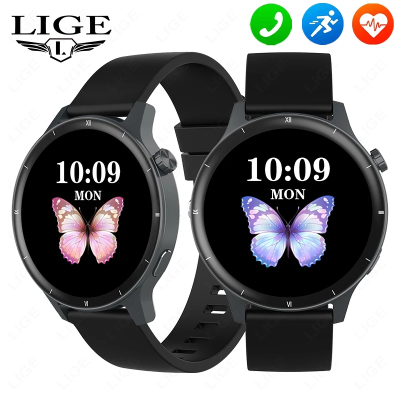

LIGE Voice Call Смарт-часы 1,39 дюйма 360*360 HD Полный сенсорный экран 24 часа Мониторинг здоровья 200 + бесплатные часы Смарт-часы с циферблатом для женщин