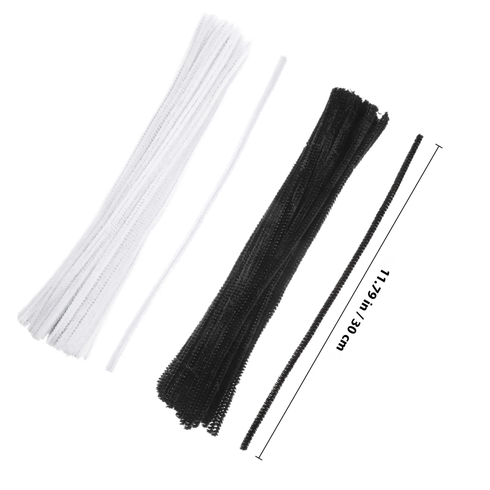 200 قطعة قضبان الأسلاك الملتوية القابلة للانحناء لتقوم بها بنفسك المواد الحرفية للأطفال مشاريع فنية الديكور الإبداعي أسود أبيض لعبة العصي القابلة للطي #5