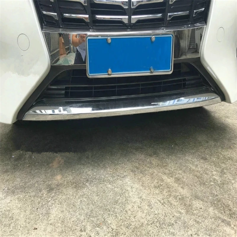 

WELKINRY For Toyota Alphard AH30 3rd Generation 2015 2016 2017 2018 2019 ABS Chrome Car Head Face Front Bumper Trim