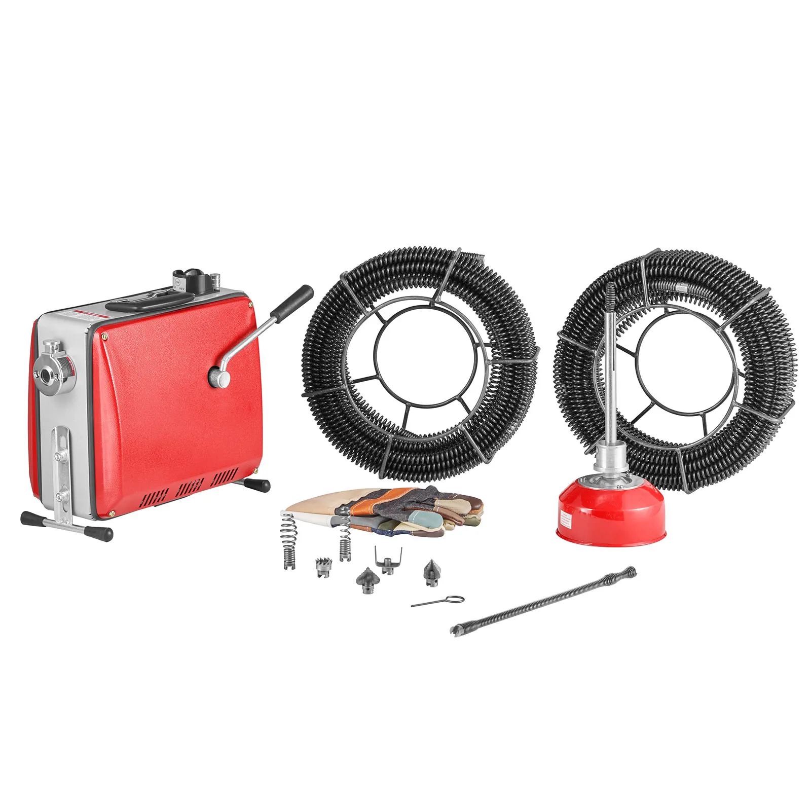 SucceBuy Abflussreiniger-Maschine, 500 W, 1400 U/min, elektrische Rohrabfluss-Reinigungsmaschine, Kanalisations-Schlangenrohr-Reinigungswerkzeug-Set für den Heimgebrauch