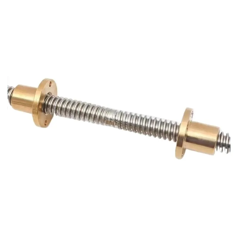 T8 Lead Screw Right-Left Thread Lead 2mm 8mm Lead Screw Trapezoidal Rod with Brass Nut for 3D Printer 304 Stainless Steel 8mm