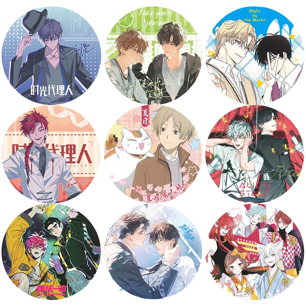 

Anime Series Periphery 15cm Large Badge Brooch Link Click Guilty Crown Skip and Loafer‌ Backpack Decoration Fans Souvenir Gifts