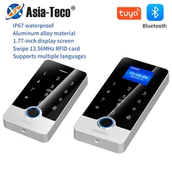 Waterproof Bluetooth Tuya Fingerprint Access Control System RFID Keyboard Metal Touch Keypad WG26 Smart APP Unlock Door Opener