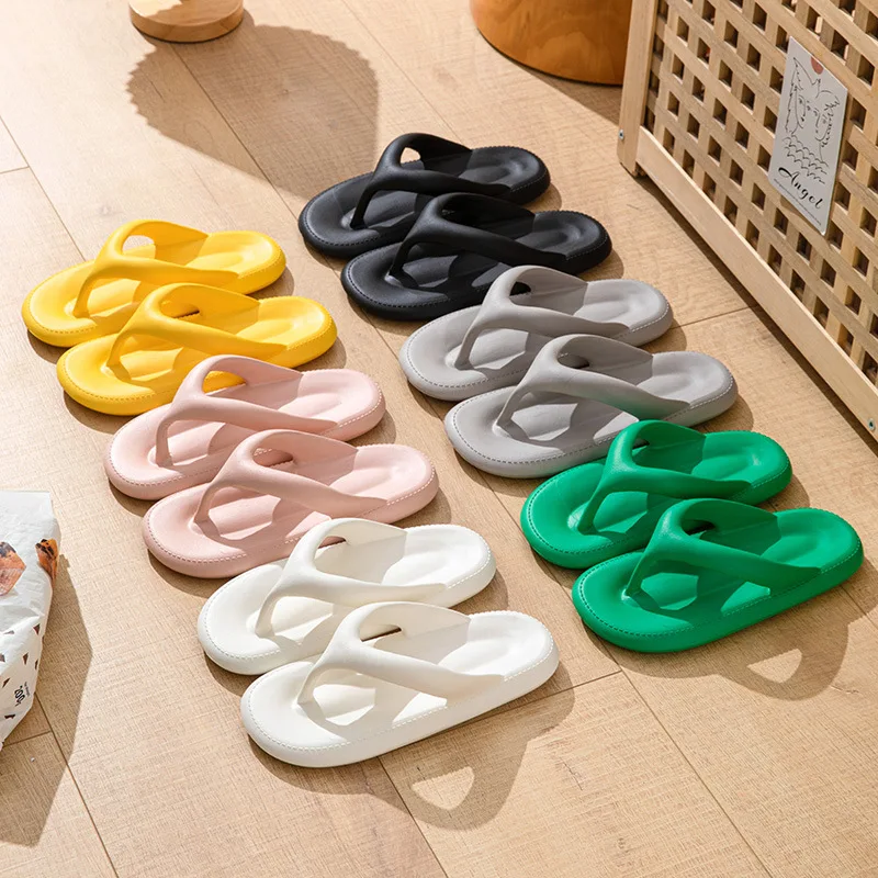 Unisex Fashion Summer Candy Colors Flip Flops Beach Soft Bottom New Women Slippers Outdoor Comfy Non Slip Flat Slides Sandals