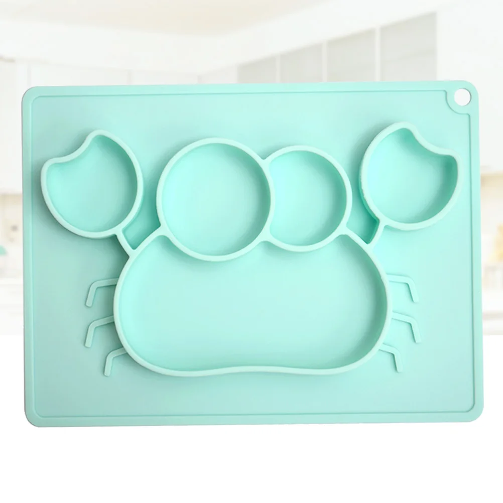 

Silicone Meal Tray Pad Baby Table Mat Dining Sucker Feeding Bowls One-piece Placemat Food Grade Durable Travel Lightweight