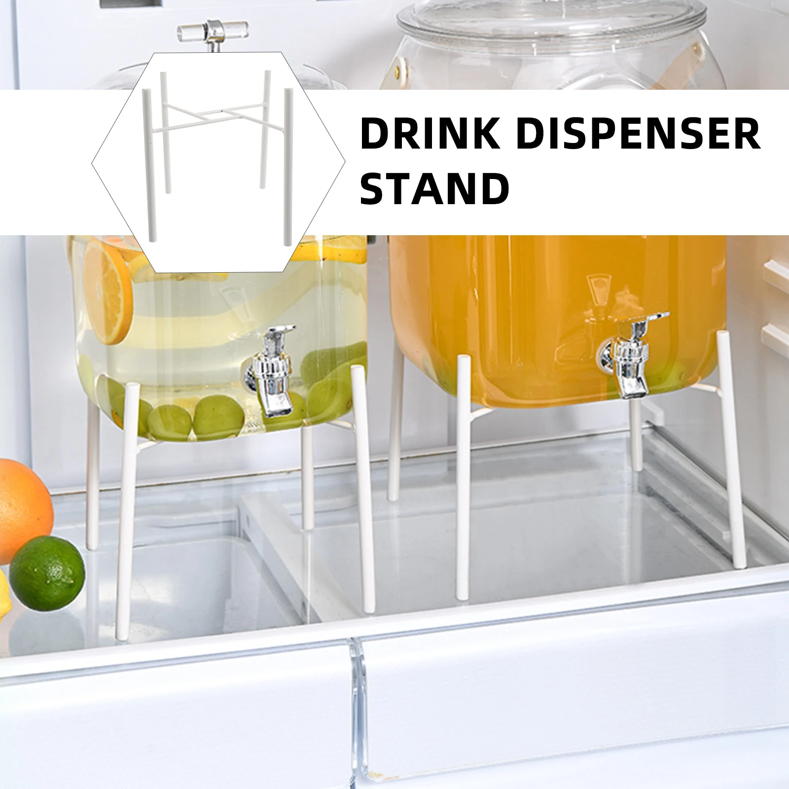 Supporto per secchiello per bevande per distributore di bevande Supporto per brocca per succo di limonata Contenitore per bicchiere d'acqua Rack in metallo per cucina