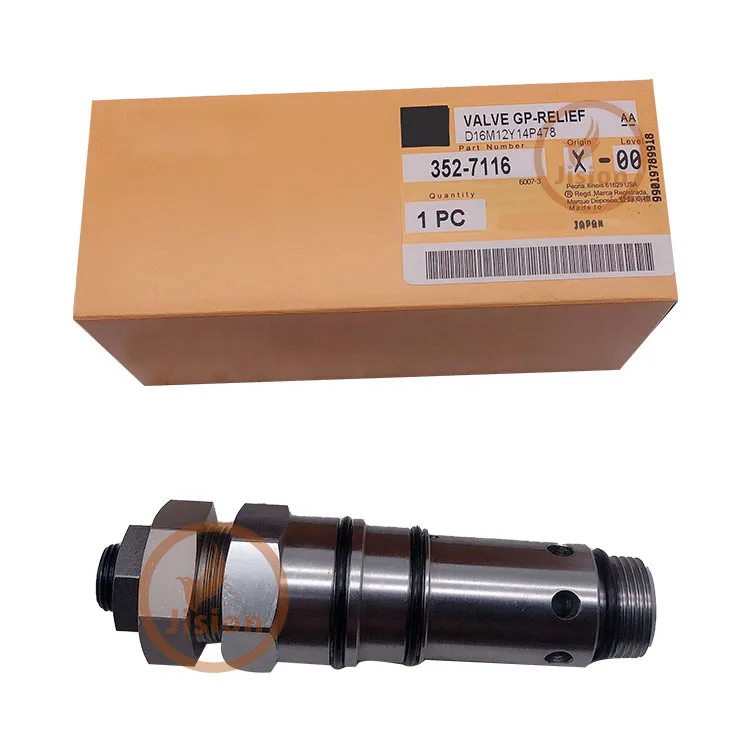 

JISION 352-7116 Relief Valve diesel engine parts main control Valve 3527116 for CAT 325D 330D 320D E320C E320E E329D E336E E340D