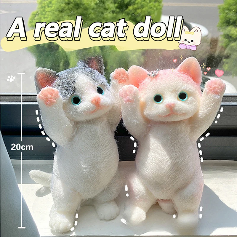 1PC Cat Doll Relaxing Squeeze Toys TPR Big Cat Three-dimensional Pinch Toys Super Cute Stress Relieving Props