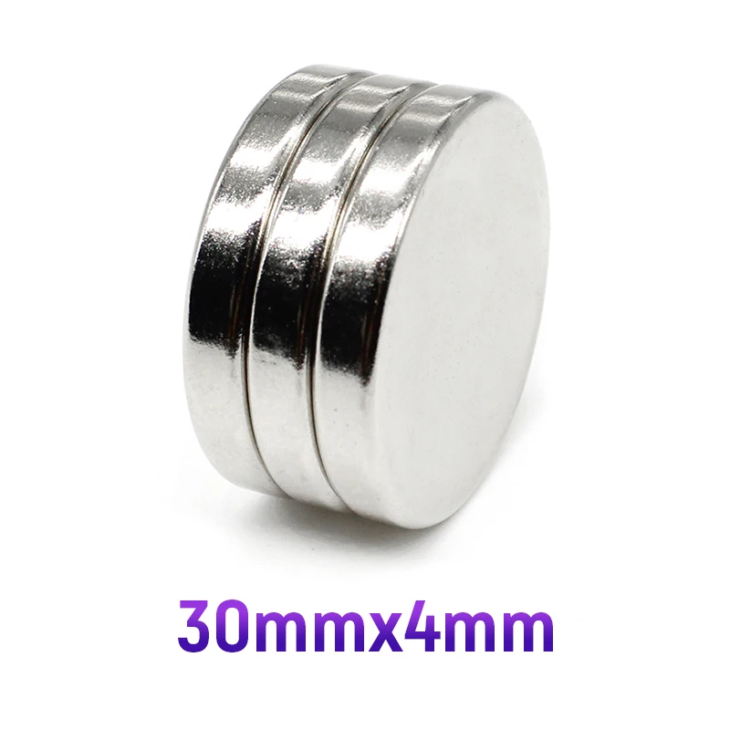 2/5/10/15/20PCS 30x4 mm Round Search Magnet  30mm X 4mm Rare Earth Neodymium Magnet Dics N35 Permanent Magnet Srtong 30*4 mm