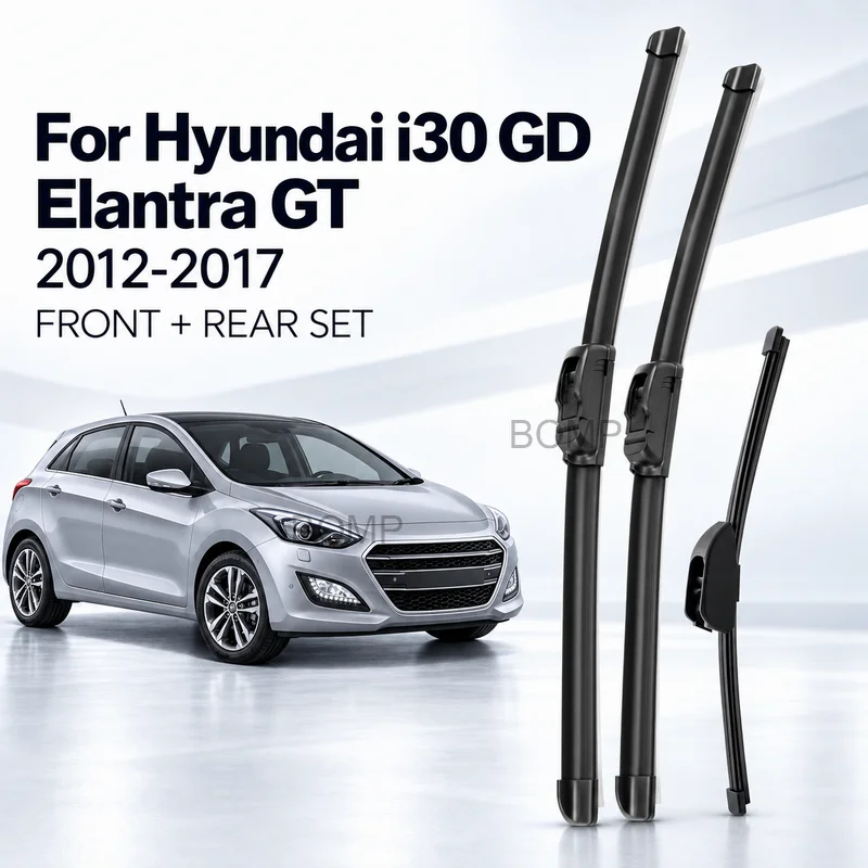 For Hyundai I30 GD Elantra GT 2012-2017 Front Rear Wiper Blades Windscreen Windshield Durable Brushes Car Accessories