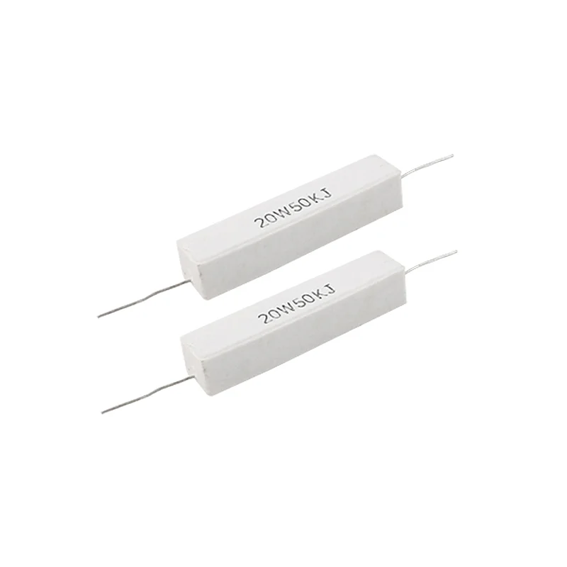 10 szt. Rezystor cementowy 20W 5% Rezystancja mocy 0.1R 1K 2 3 4 5 6.2 7.5 8.2 10 12 15 20 22 24 30 33 43 47 50 51 68 91 100 120 150R — zdjęcie produktu 3