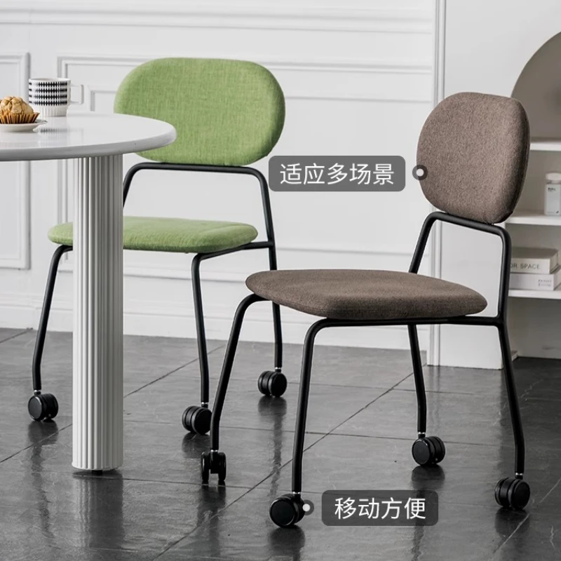 

Stackable Computer Chair Ergonomic Office Chair for Home Study Conference Room Movable Desk Chair