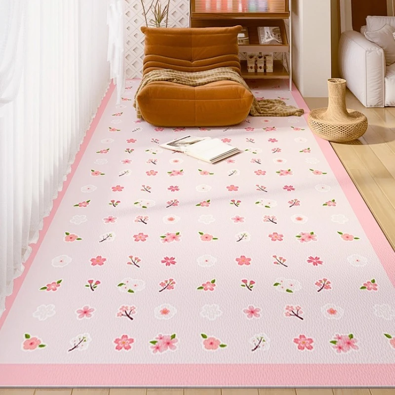 

Усовершенствованный ковер для балкона с героями мультфильмов, кожаный водонепроницаемый нескользящий напольный коврик для спальни, эркер, противообрастающий легко чистящийся коврик 러그