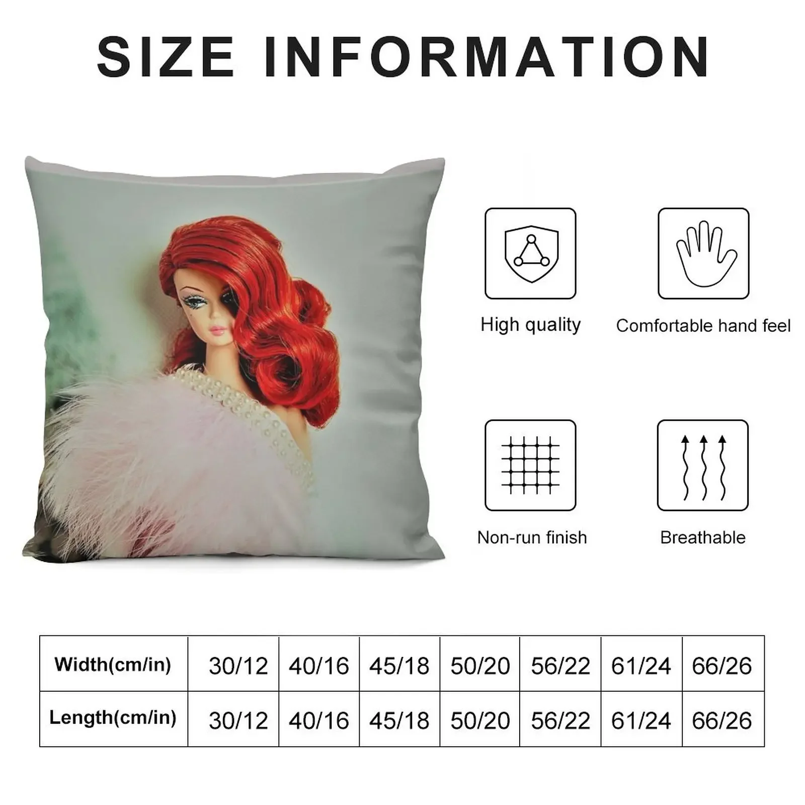 red head vintage doll pearls evening gown art edit mysticladyart Throw Pillow pillowcases for sofa cushions Sofa Cushions pillow