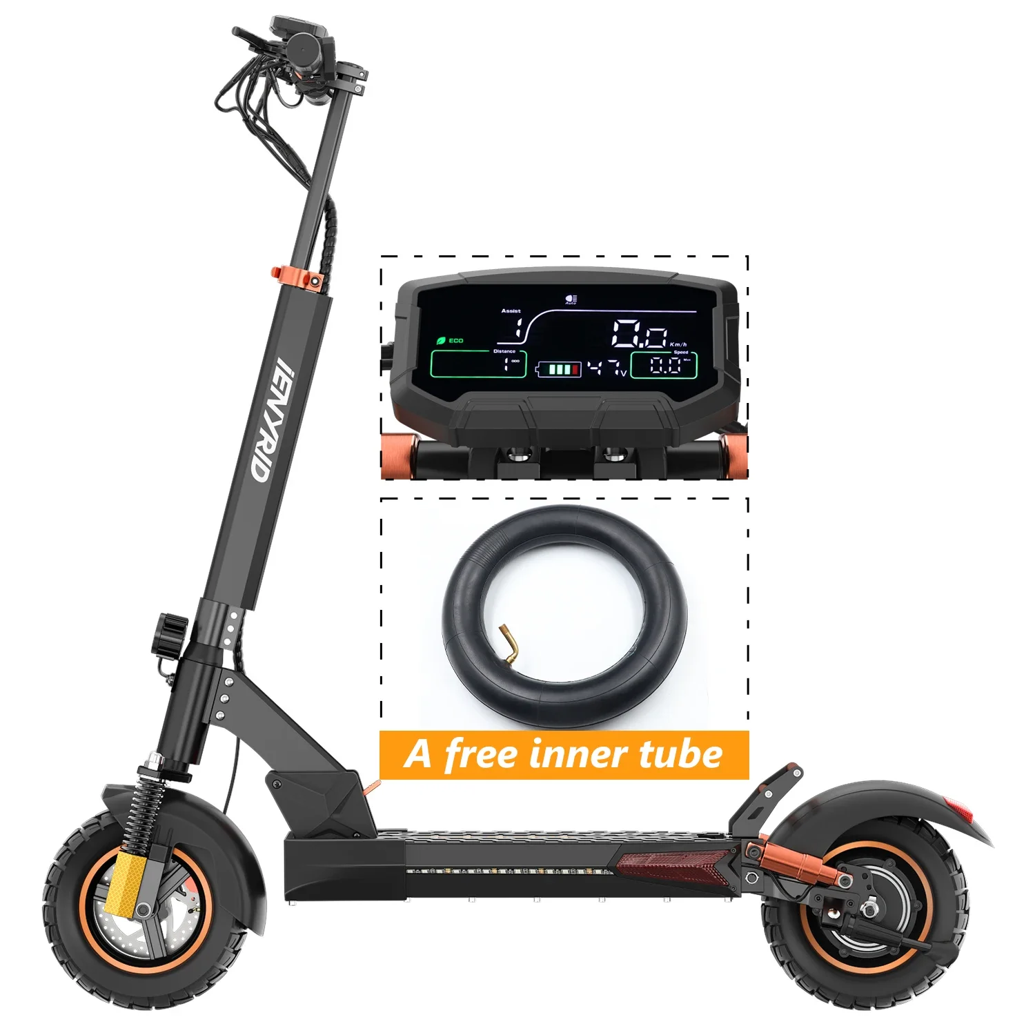 

Directly Wholesale iENYRID M4 PRO S+ Max 10 Inch Pneumatic Tires 800W 20Ah Off Road Electric Scooter iENYRID Scooter