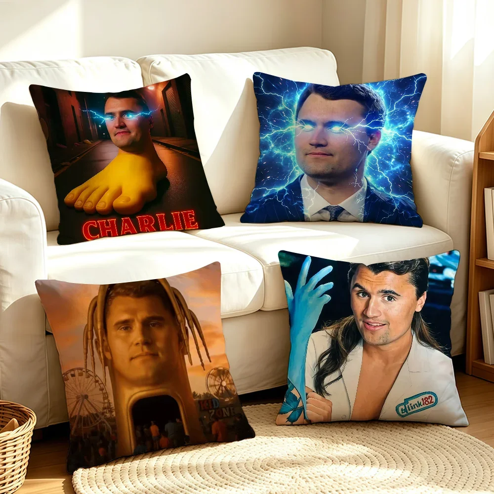 Funny C-Charlie K-Kirk-S cushion cover Bedding Office Cover Cushion Casual Couch Decor for Sofa Living Room Gift