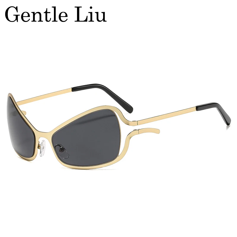

Cat Eye Y2K Punk Sunglasses Women 2025 Luxury Brand Sexy Metal Butterfly Frame Sun Glasses For Lady Trendy Eyewear UV400 Shades