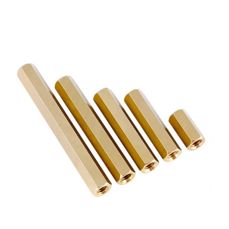 100pcs 3mm Thread M3 Hex Brass Standoff spacer Female to Female Spacing Screws Double pass Pillar M3*4/5/6/8/10/12/15/20/25/30mm
