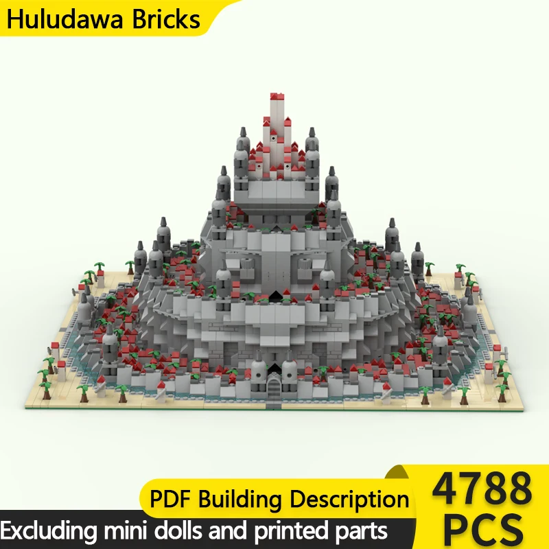 

Средневековый замок, модель MOC, строительные кирпичи, большой симметричный замок, модульная технология, детские праздничные подарки, сборные игрушки, костюм