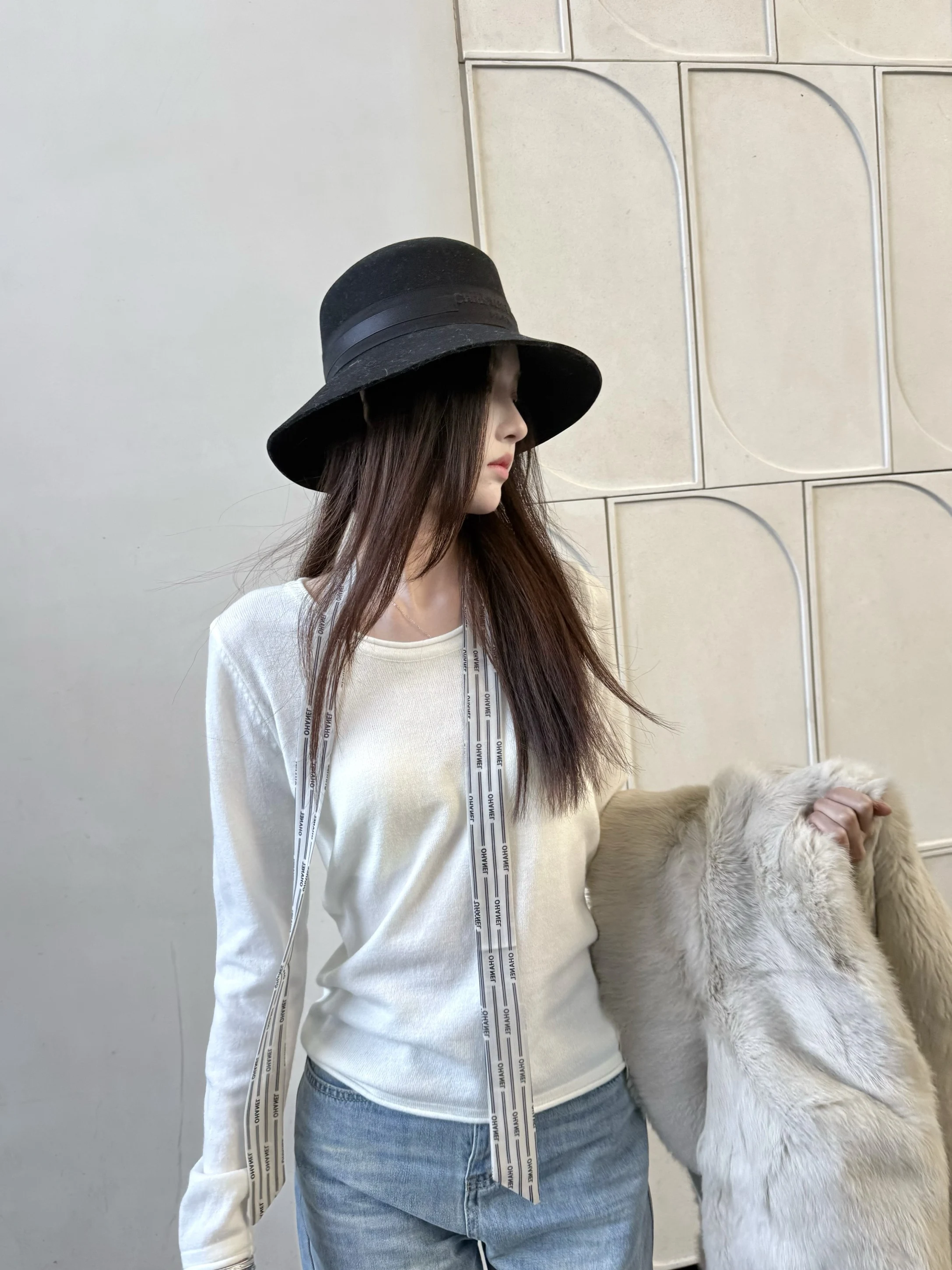 

Эксклюзивный белый вязаный базовый свитер Nemowu для женщин, облегающий, с длинным рукавом, осенний сезон, модный, с круглым вырезом