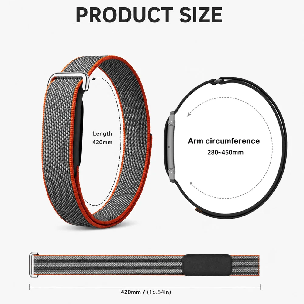 Nylon Wrap‑around Band for Google Fitbit Air Unisex Soft Flexible Lightweight Strap Replacement Accessory for Google Fitbit Air