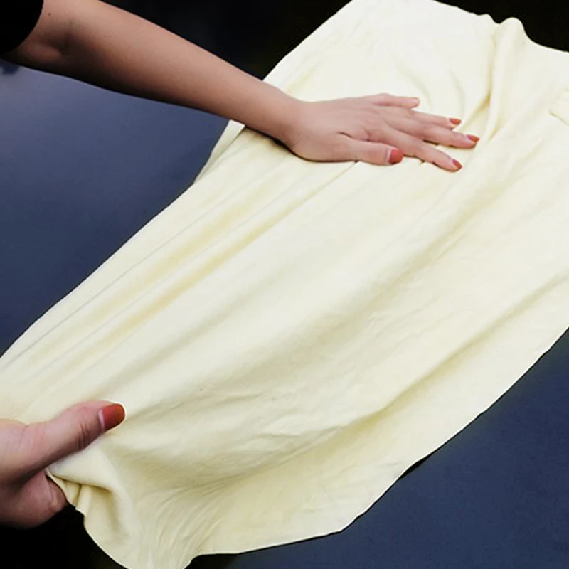 Super Absorbent Quick Drying Cloth Natural Chamois Cleans Genuine Leather Cloth Auto Motorcycle Home Wash Care Quick Dry Towel image 3