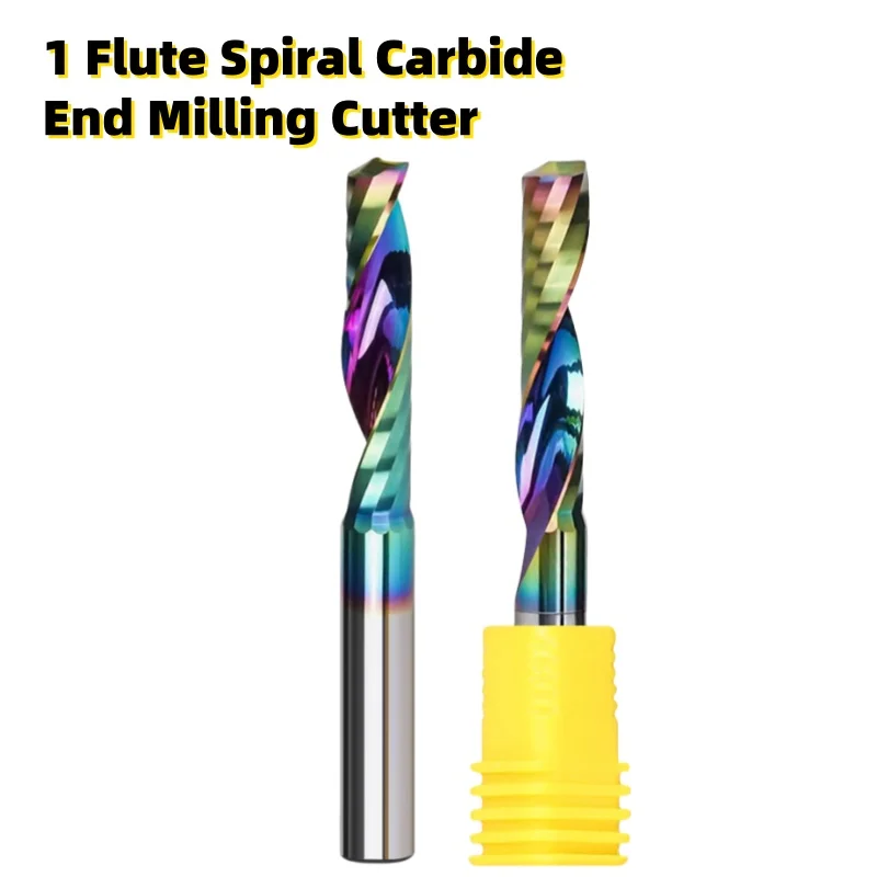 

1PCS Milling Cutter 3.175/4/5/6/8mm Shank Single Flute CNC Router Bit UP Cut Spiral Carbide End Mill for Wood MDF Engraving Bit