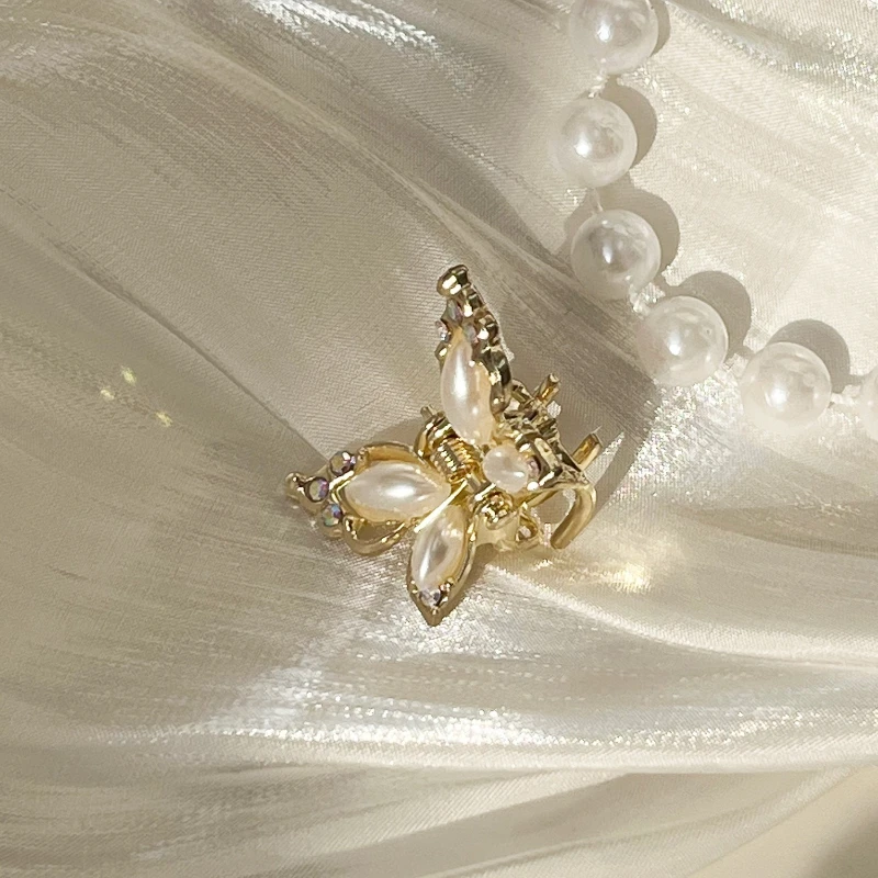 فراشة مشبك شعر أنثى الجانب الانفجارات الصغيرة حجم صغير تأثير الغلاف الجوي الراقية مشبك شعر الماس رصع الشعر التبعي