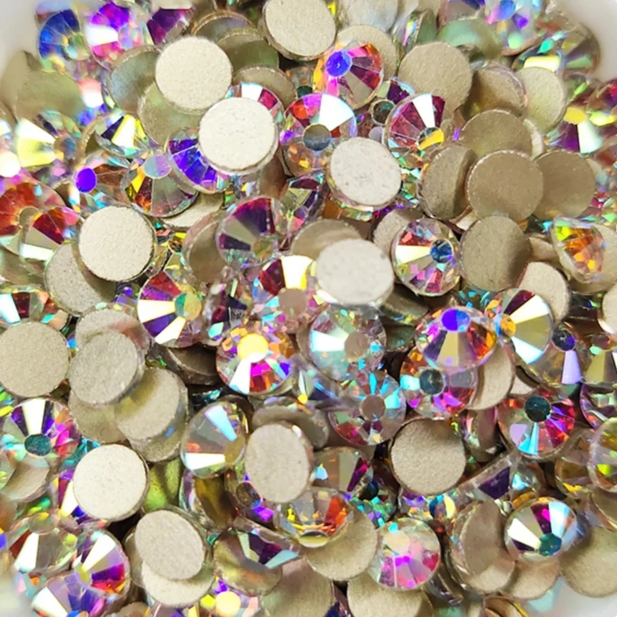 Top Glitter Crystal AB SS3-SS40 Non Hot Fix FlatBack Sewing & Fabric Garment Nail Art Decorations nail art