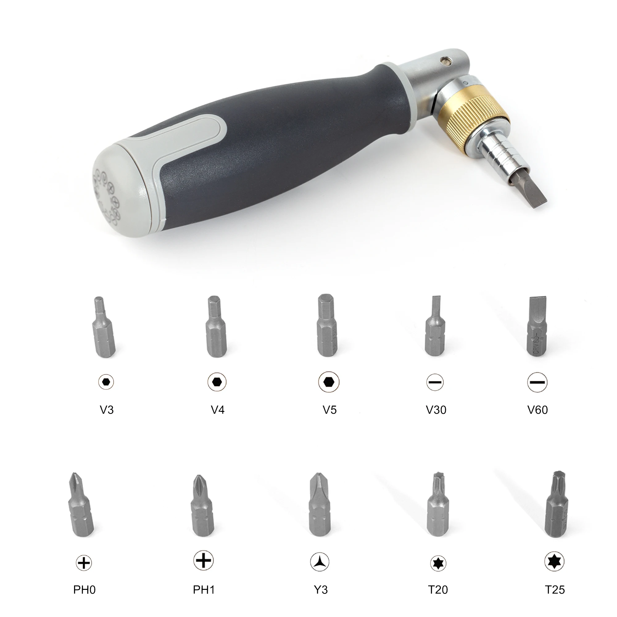 Picture 3: Multi-Function Rotary Ratchet Screwdriver Torx Phillip Hidden Screwdrivers Bits  Adjustable Wrench Tools Repair Hand Tools