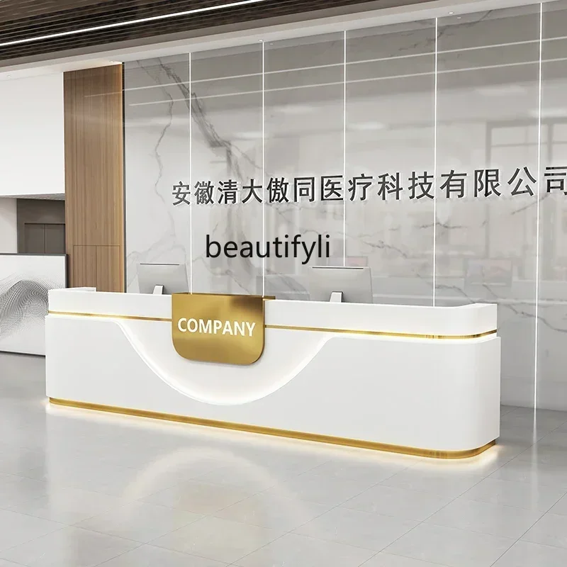 Company Front Desk Hotel Lobby Painting Bar Marble Counter checkout page