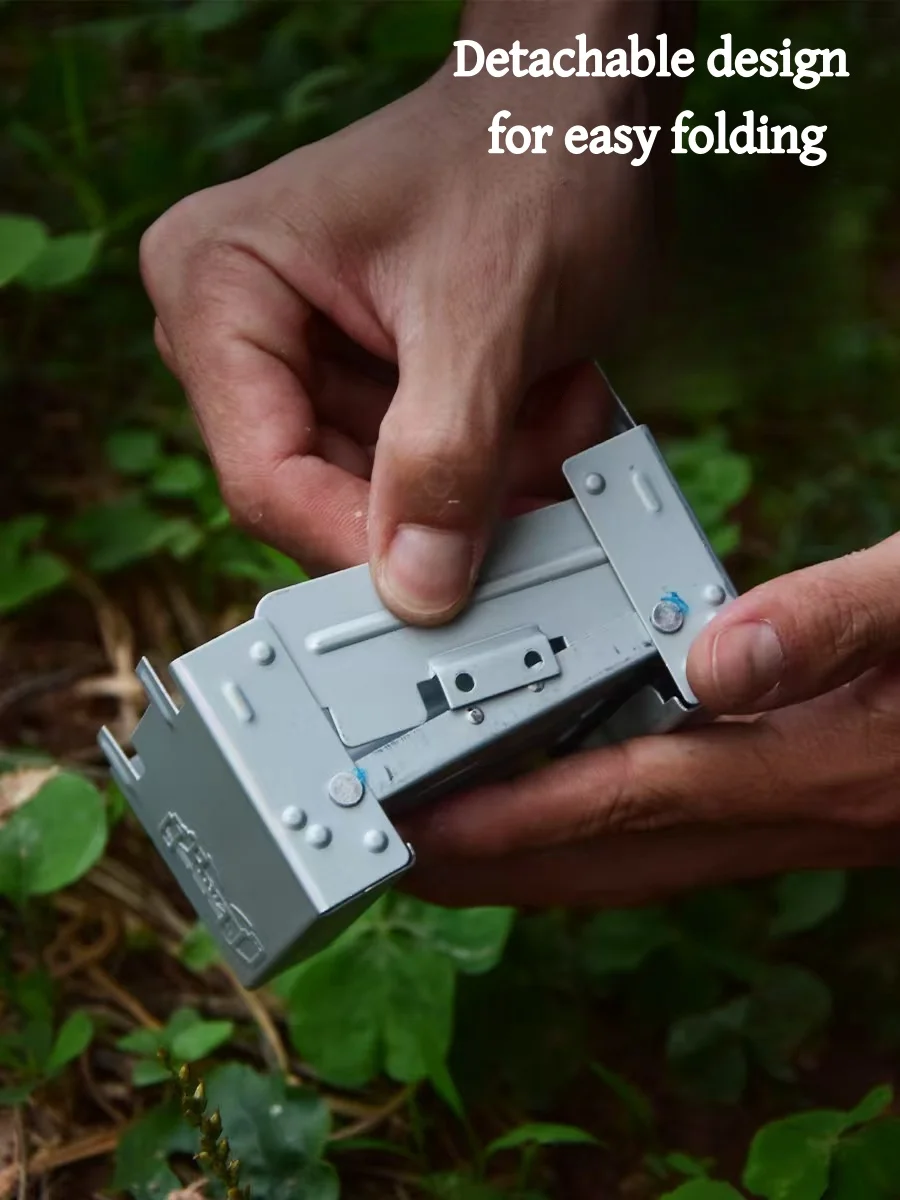 Outdoor Alcohol Stove Mini Foldable Solid Fuel Wax Stove Portable Camping Alcohol Burner Lightweight Picnic Alcohol Stove view 2