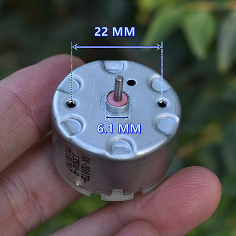 RK-500TB-13500 Mini 32mm Diameter Round Spindle Motor DC 6V 9V 12V 5600RPM Carbon Brush Motor for Humidifier Alarm Watch Winder