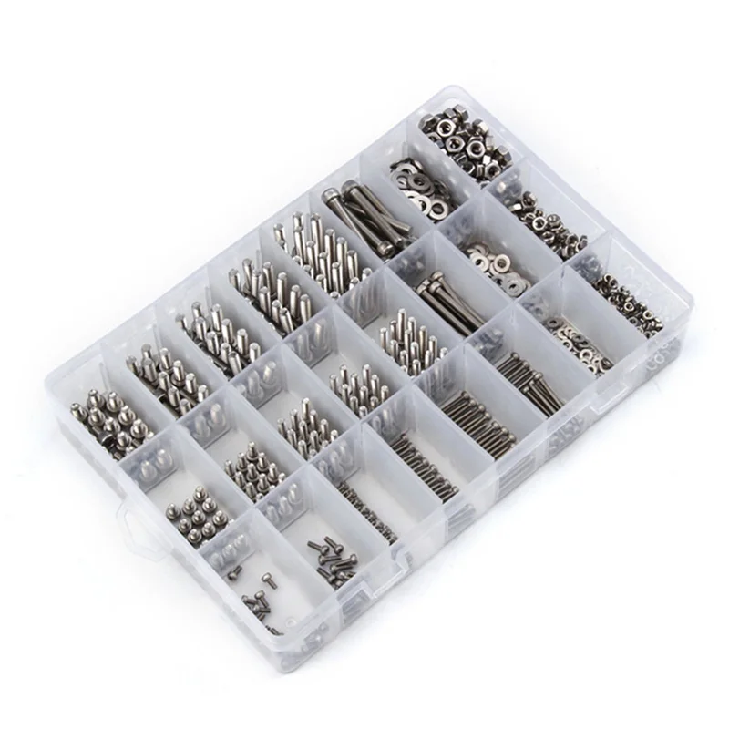 ABRU-2160PCS M2/M3/M4 Stainless Steel Hex Socket Bolt And Nuts Set Fastener Hardware Hexagon Socket Head Cap Screws