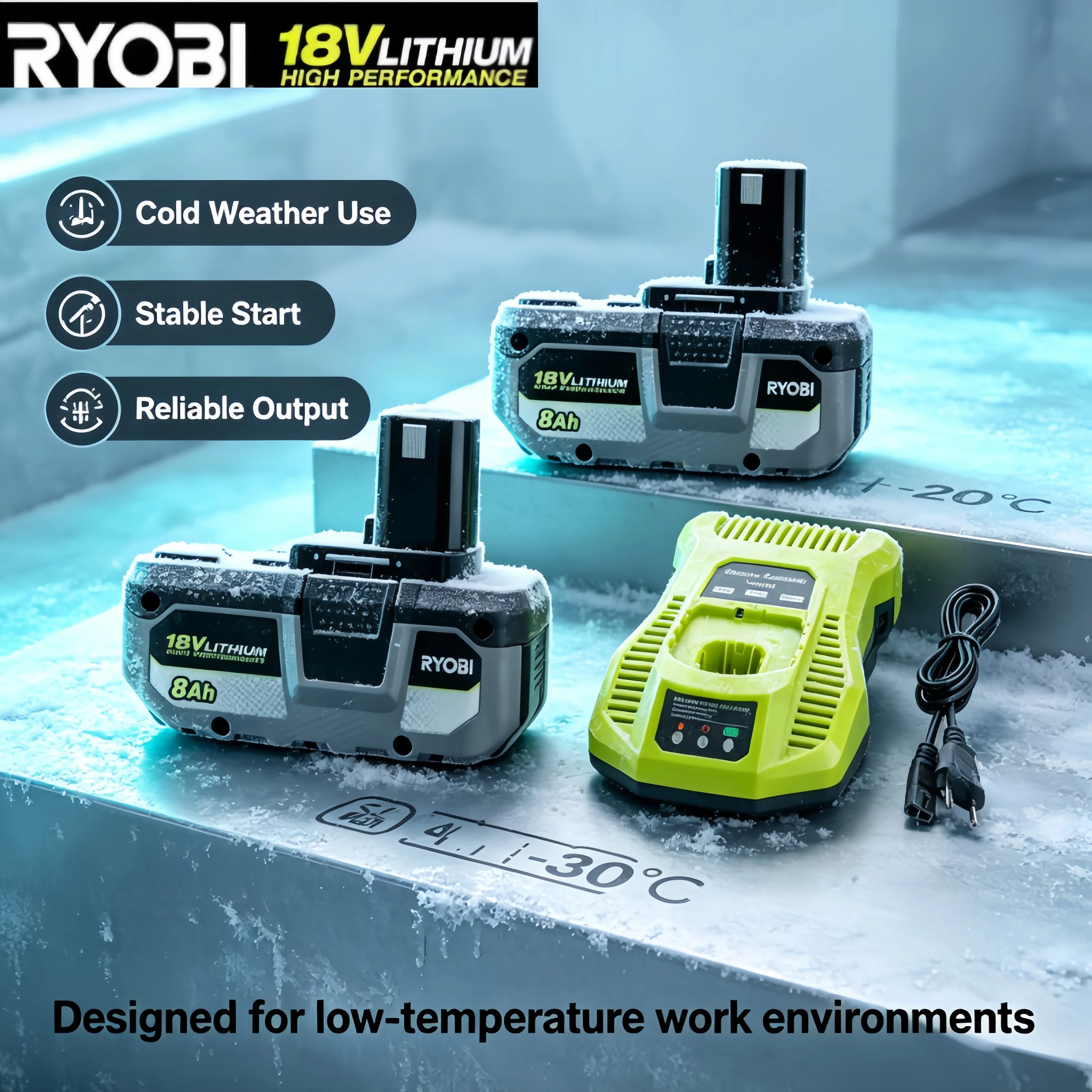 Original RYOBI P108 18V One+ 18 Volt Li-ion Power Tools P104 P107 RB18L50 RB18L20 P108 Easy Plug Install Rechargeable Battery