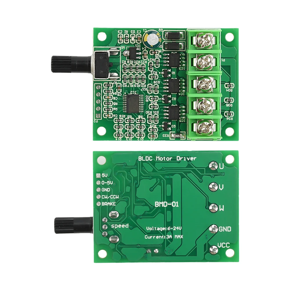 Placa de driver de motor dc sem escova dc 5-24v 75w, esc, motor de ventilador de disco rígido módulo controlador de velocidade trifásico controlador de motor dc