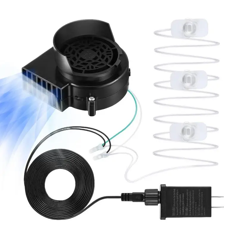 Motor de ventilador de 12V y 1,2 a para decoración de jardín, ventilador inflable de repuesto con 3 LED, para patio, 1 Juego