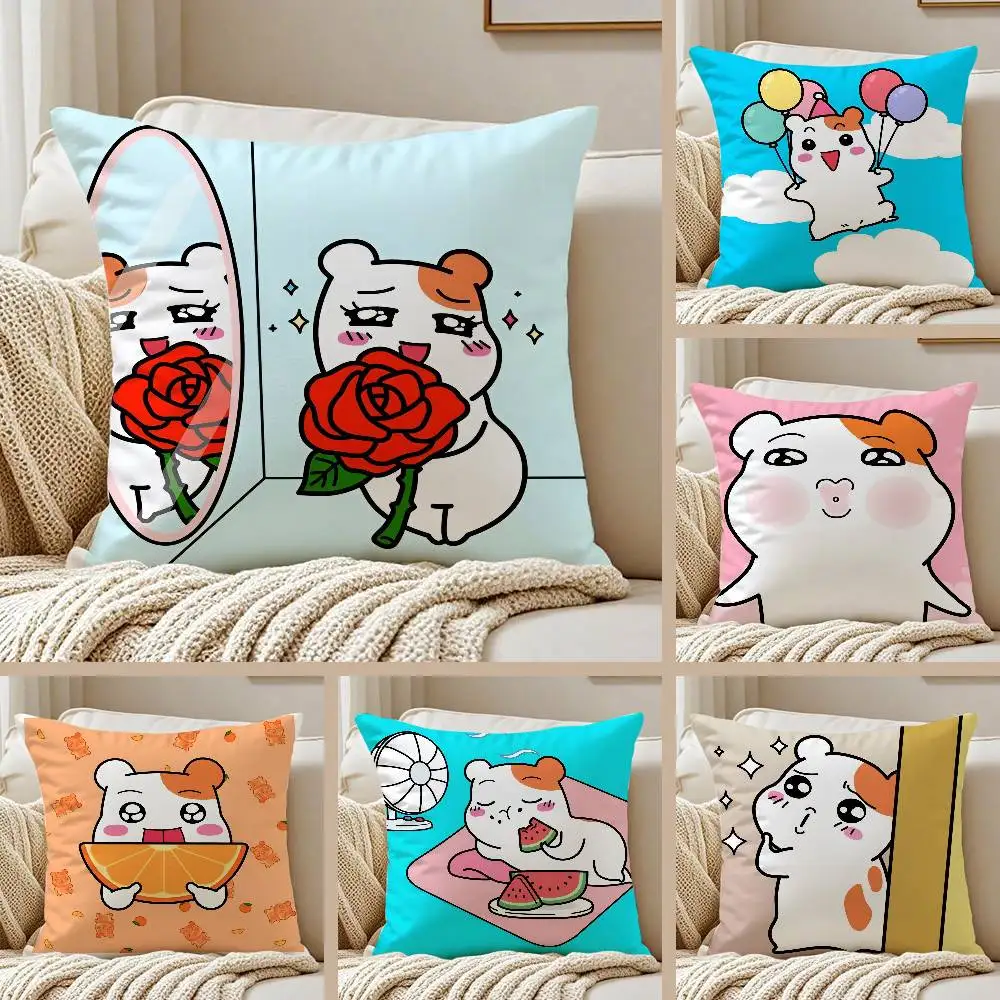 

Ebichu Pillow Case Anti-dustmite Pillowcase Invisible zipper silky short plush Sofa cushion cover