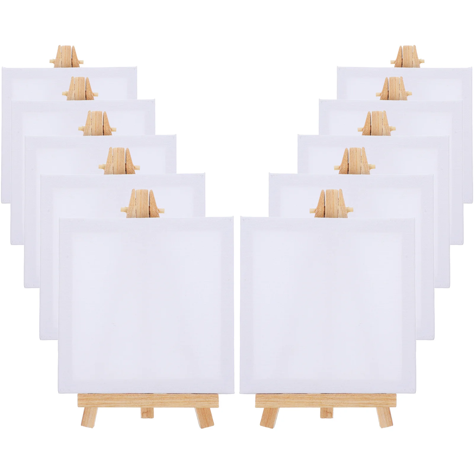 

10 Sets Picture Frame Mini Paint Canvas Oil Painting Easels Bracket Accessories Kit Canvases Cloth for