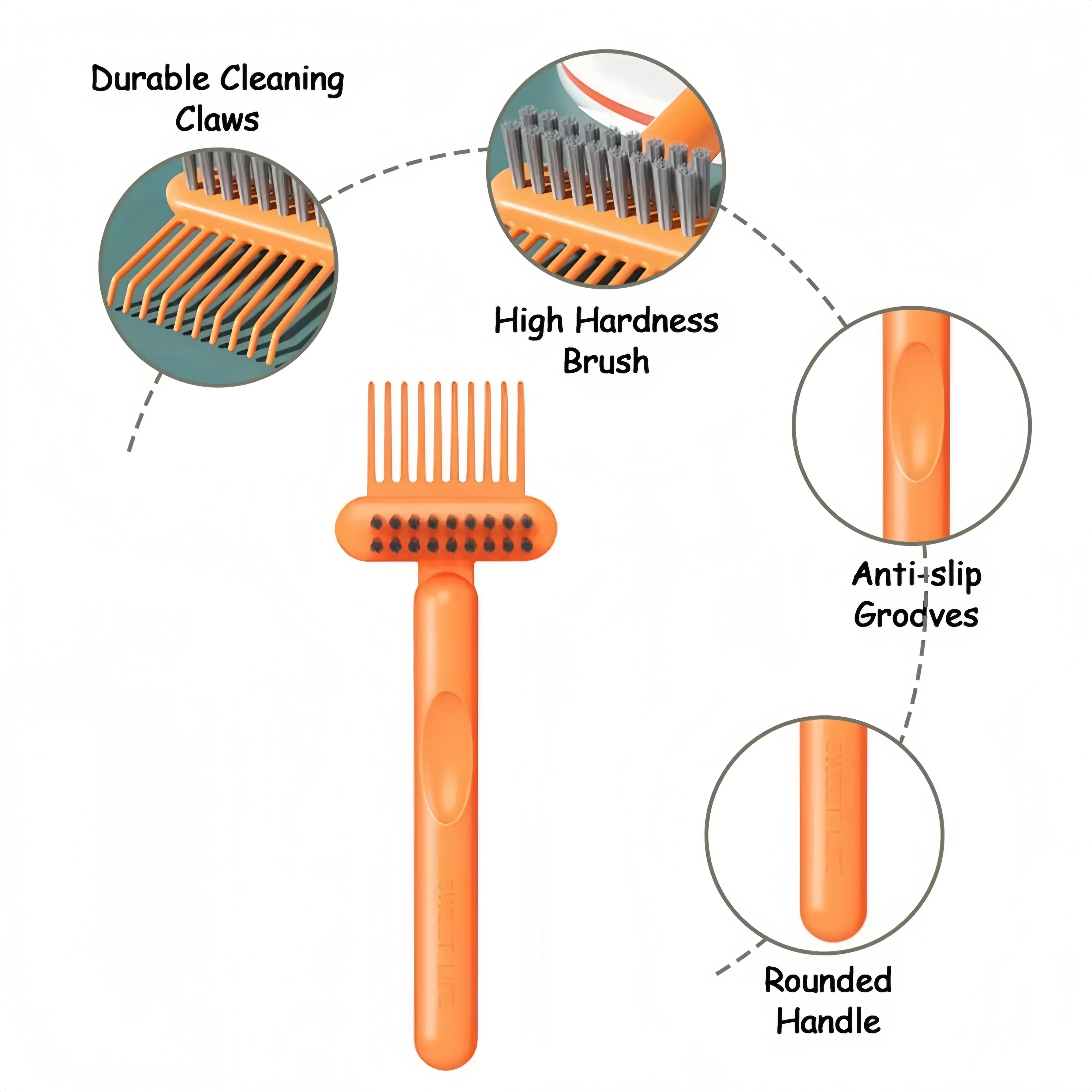 2In1 Comb Cleaning Brush Hairbrush Cleaner Rake Comb Embedded Tool Mini Hair Dirt Remover For Removing Hair Dust Home Salon Use