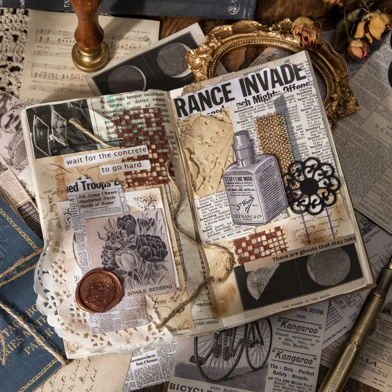 Retro Books Series Paper, Message Memo Pad, 8 Pacotes por Lote