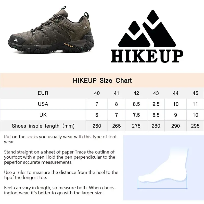 HIKEUP czterosezonowe męskie buty turystyczne Outdoor Sports oryginalne skórzane odporne na zużycie buty wspinaczkowe gumowa podeszwa tenisówki