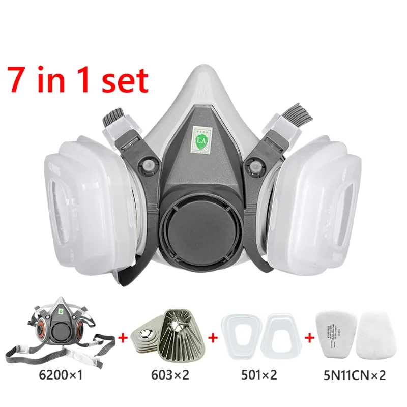 6200 Dust Mask Safety Work Dustproof Respirator 603 501 5N11/2097Filters Sets Industrial Labor Paint Spray Grinding Decorating