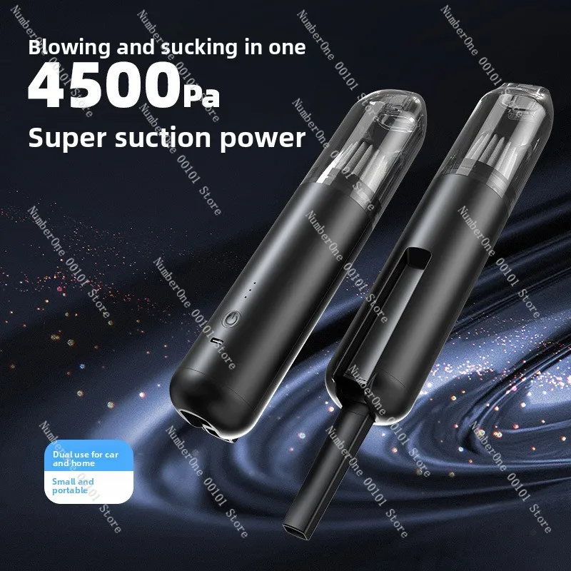 Portable Car Vacuum Cleaner Handheld, Blowing Suction Dual Use, Wireless Rechargeable Vacuum for Auto Detailing