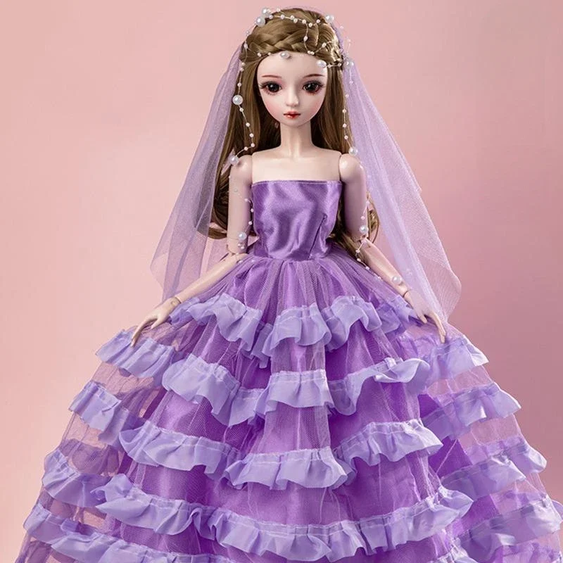 60cm Doll Clothes Wedding Dress Change Set 1/3 BJD Doll Accessories Girls\' Christmas Gift Toys