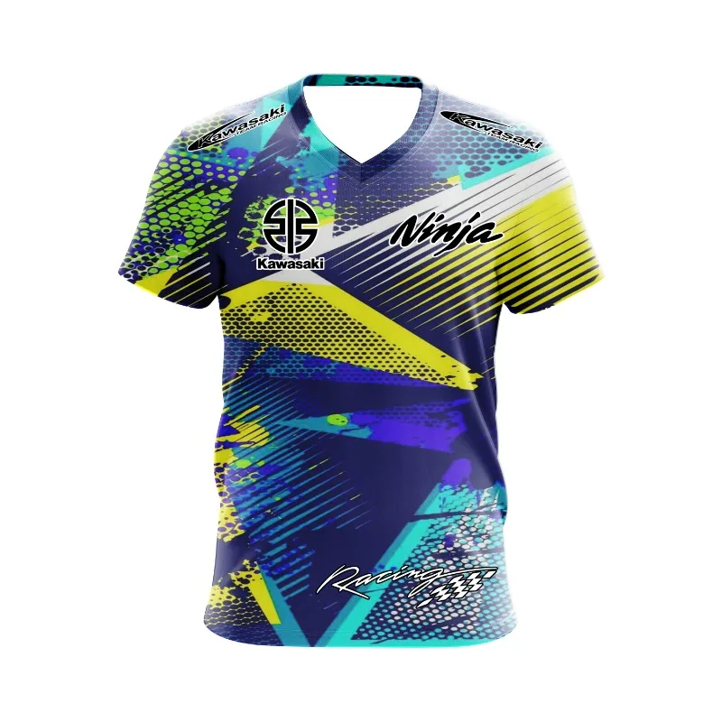 2025 كاواساكي دراجة نارية شعار Z الرجال الصيف التجفيف السريع امتصاص العرق تي شيرت ، النشاط في الهواء الطلق تي شيرت ، الشارع عادية #3