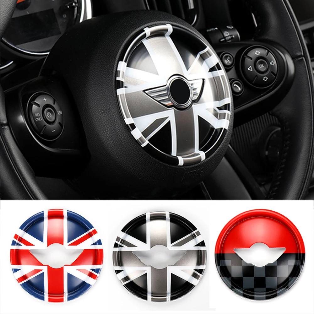 Union Jack Steering Wheel Center Case Cover Sticker Decal for COOPE R S F54 F 55 F 56 F57 F 60 Country man Car Styling Accessory