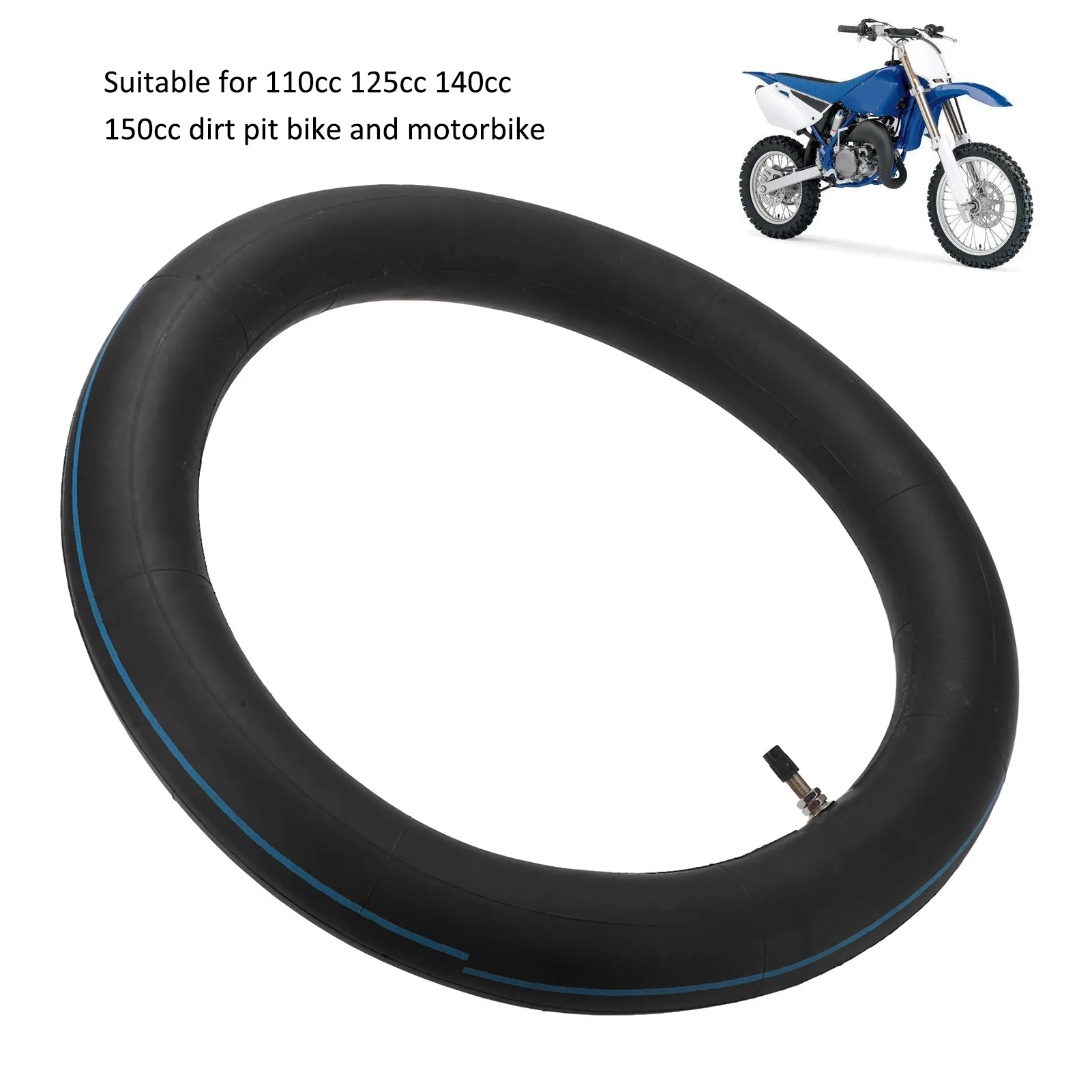 90/100‑14 3.00‑14 Inch Inner Tube Replacement with Straight Valve for 110cc 125cc 140cc 150cc Dirt Pit Bike Motorbike