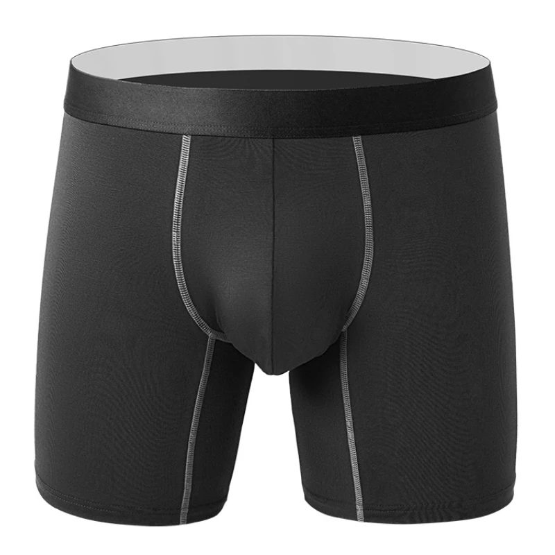 New Long Cock Boxers Underwear Sports Man Running Lengthening Wear Resistant Leg Breathable Boxershorts Sexy Comfort Underpants