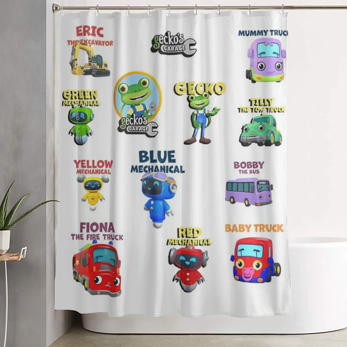 

Garage Geckos PackGecko For Garage Geckos Shower Curtain Bathroom Polyester Waterproof Bath Curtains with Hooks